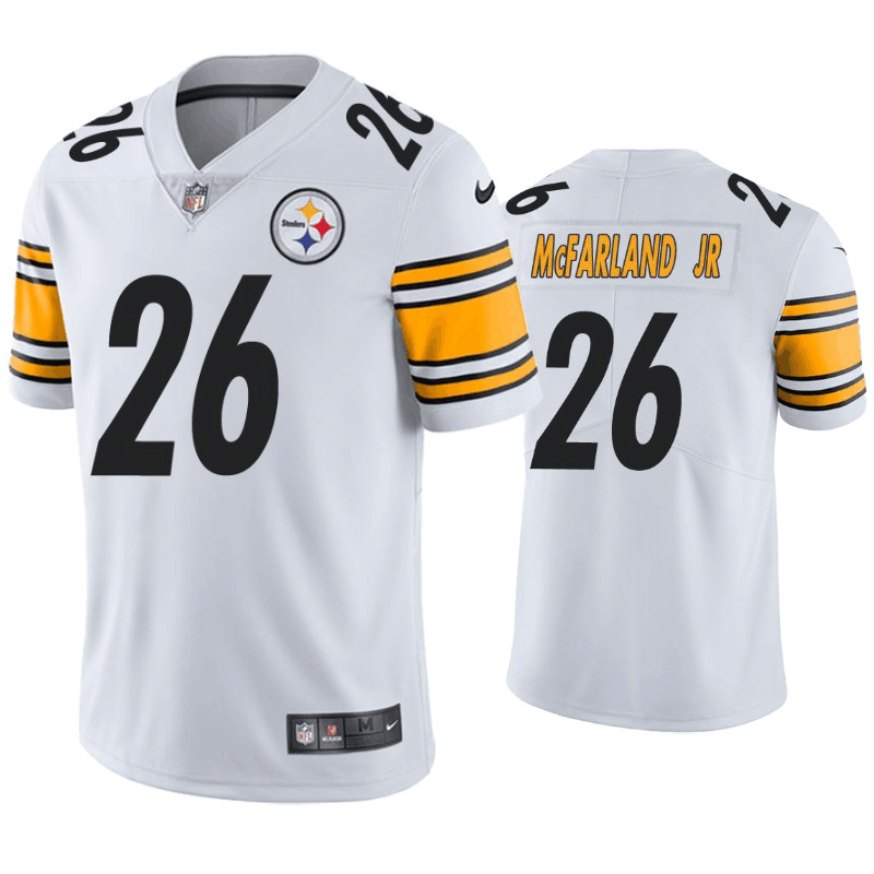 Men's Pittsburgh Steelers #26 Anthony McFarland White Vapor Untouchable Limited Stitched Jersey